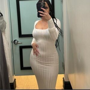 Forever 21 White Long Sleeve Dress